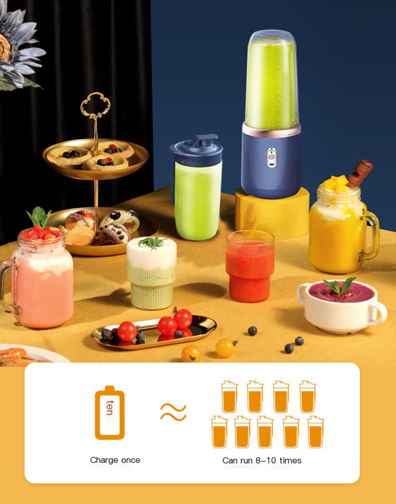 MINI LIQUIDIFICADOR PORTÁTIL (COMPRE E GANHE 1 COPO EXTRA)